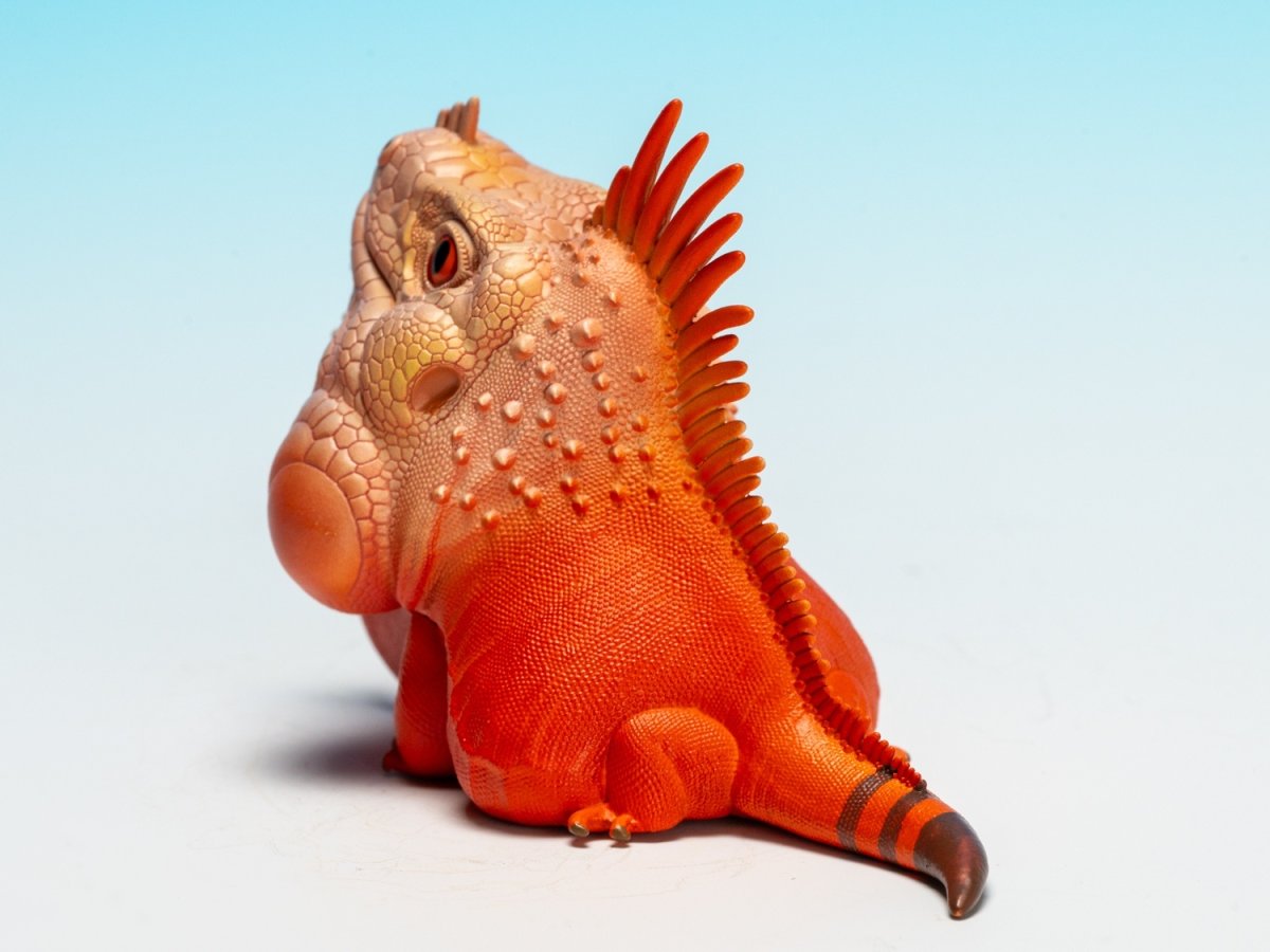 画像6:  グリーンイグアナ（赤白） (6)